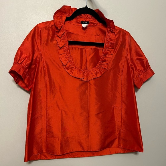 J. Crew Tops - J Crew Silk Ruffled Women's Top